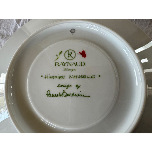 Raynaud Limoges Histoire Naturelle Sauce Boat Sauceboat Gravy w Saucer - Picture 6 of 8